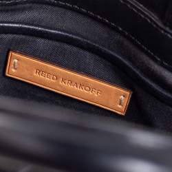 Pre Owned Reed Krakoff Black Fabric And Leather Boxer Bag