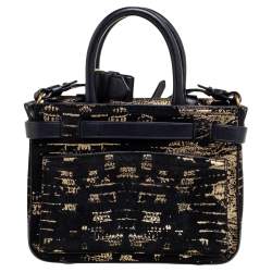 Pre Owned Reed Krakoff Black Fabric And Leather Boxer Bag