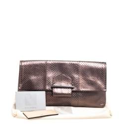 Reed Krakoff Metallic Bronze Python Ayer Standard Clutch
