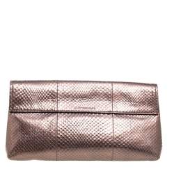 Reed Krakoff Metallic Bronze Python Ayer Standard Clutch