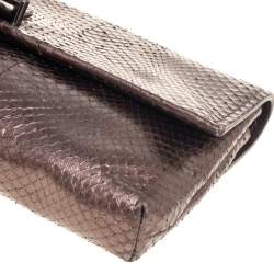 Reed Krakoff Metallic Bronze Python Ayer Standard Clutch