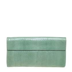 Reed Krakoff Mint Green Python Clutch