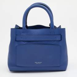 Pre Owned Reed Krakoff Blue Leather Boxer Tote