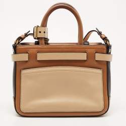 Reed Krakoff Tri Color Leather Micro Boxer Tote