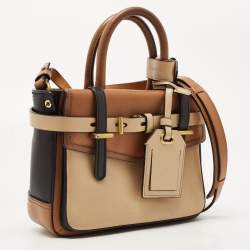 Reed Krakoff Tri Color Leather Micro Boxer Tote
