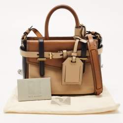 Reed Krakoff Tri Color Leather Micro Boxer Tote
