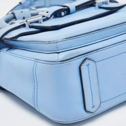 Pre Owned Reed Krakoff Blue Leather Micro Boxer Tote