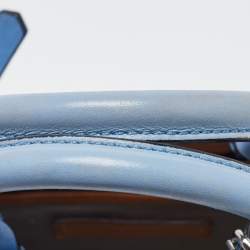 Pre Owned Reed Krakoff Blue Leather Micro Boxer Tote