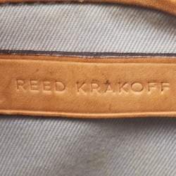 Pre Owned Reed Krakoff Blue Leather Micro Boxer Tote