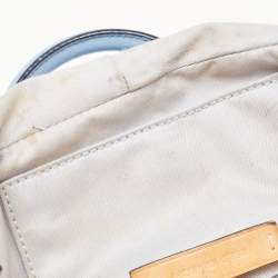 Pre Owned Reed Krakoff Blue Leather Micro Boxer Tote