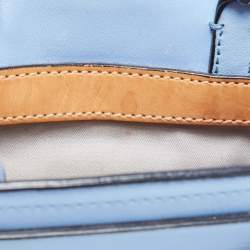 Pre Owned Reed Krakoff Blue Leather Micro Boxer Tote