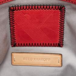 Pre Owned Reed Krakoff Red Leather Medium Boxer Tote