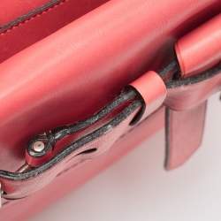 Pre Owned Reed Krakoff Red Leather Medium Boxer Tote