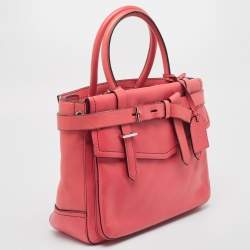 Pre Owned Reed Krakoff Red Leather Medium Boxer Tote