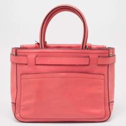 Pre Owned Reed Krakoff Red Leather Medium Boxer Tote