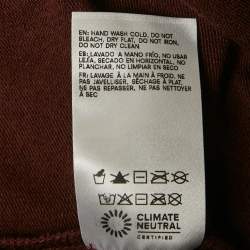 Pre Owned Reformation Dark Plum Knit Scarf Detail Maxi Dress S