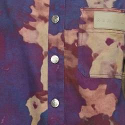 Pre Owned REMAIN Birger Christensen Purple Tie Dye Print Cotton Oversized Shirt L