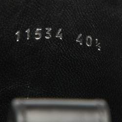 Pre Owned René Caovilla Black Leather Cleo Hematite Strass Calf Length Boots Size 40.5