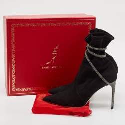 René Caovilla Black Suede Cleo Booties Size 40