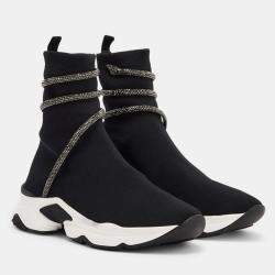 مملوكة مسبقًا Rene Caovilla Cleo Black Knit Sock Sneakers