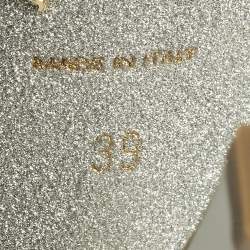 مملوكة مسبقًا صندل رينيه كوفيللا كليو ساتان أخضر مزخرف كريستال مقاس 40