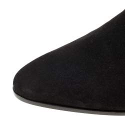 René Caovilla Black Suede Crystal Embellished Pointed Toe Ankle Boots Size 40