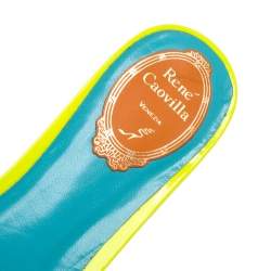 Pre Owned صندل سلايد فلات إصبع رينيه كوفيلا قماش قطن مجدول متعدد الألوان مقاس 40