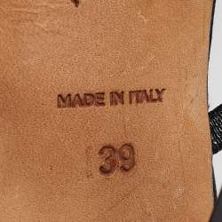 مملوكة مسبقًا صندل حزام الكاحل ستان أسود رينيه كوفيلا مقاس 39