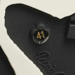 Pre Owned René Caovilla Black Leather and Nylon Ankle Length Boots Size 41