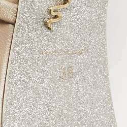 Pre Owned René Caovilla Beige Suede Crystal Embellished Chandelier Slide Sandals Size 38