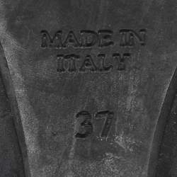 Pre Owned René Caovilla Black Rhinestone Embellished Suede Wedge Sandal Size 37