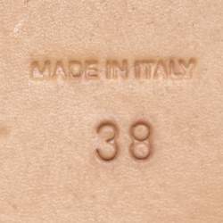 Pre Owned René Caovilla Beige Suede Crystal Embellished Slide Flat Sandals Size 38