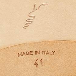 Pre Owned René Caovilla Blue Satin Crystal Embellished Flat Slides Size 41