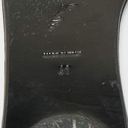 Pre Owned René Caovilla Black Leather Crystal Embellished Flat Slides Size 41