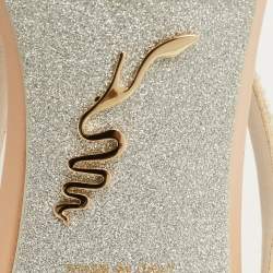 Pre Owned René Caovilla Multicolor Satin Caterina Ankle Strap Sandals Size 37