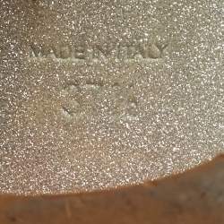 Pre Owned صندل رينيه كوفيلا ساتان بيج لف حول الكاحل مستوى مقاس 35