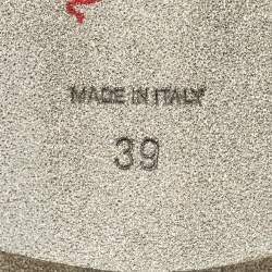 مملوكة مسبقًا René Caovilla Size 39 Green Suede Crystal Embellished Flat Mules