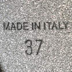 Pre Owned صندل رينيه كوفيللا سيور كاحل نعال سميك ساتان أسود مقاس 37