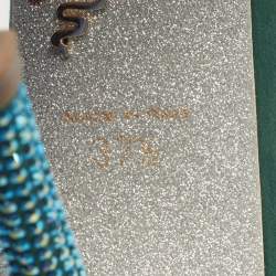 Pre Owned René Caovilla Cleo Size 37.5 Green Satin Ankle Strap Sandals