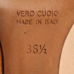 Pre Owned René Caovilla Size 36.5 Beige Satin Embellished Pointed Toe Pumps