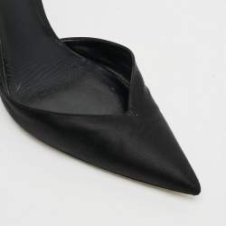 Pre Owned René Caovilla Cleo Crystal Embellished Size 37.5 Black Satin Pumps