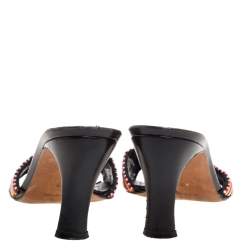 René Caovilla Multicolor Pearl Beaded Open Toe Sandals Size 37
