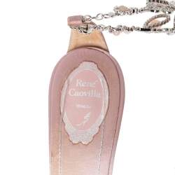 Rene Caovilla Pink Satin Embellished Anklet Open Toe Sandals Size 40