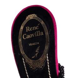 Pre Owned صندل رينيه كوفيلا سير كاحل سويدي خرز متعدد الألوان مقاس 37