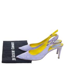 Pre Owned René Caovilla Lilac Suede Slingback Pumps Size 39