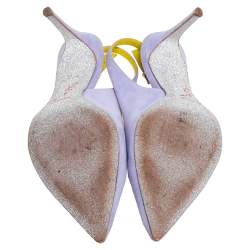 Pre Owned René Caovilla Lilac Suede Slingback Pumps Size 39