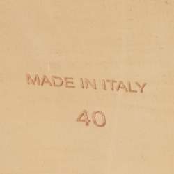 Pre Owned René Caovilla Metallic Gold Lace And Leather Crystal Embellished Espadrille Flats Size 40