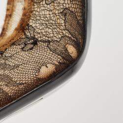 Pre Owned René Caovilla Brown/Black Lace and Calf Hair Bow Pointed Toe Pumps Size 40