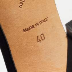 Pre Owned Rene Caovilla Black Satin Embellished Ankle Strap Sandals Size 40