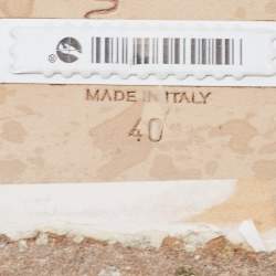 Pre Owned Rene Caovilla Pink Satin Crystal Embellished Flat Slides Size 40